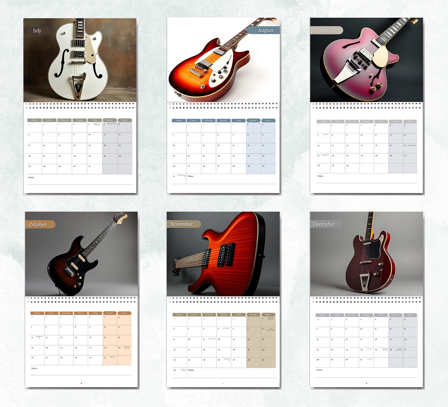 Guitar Calendar 2026