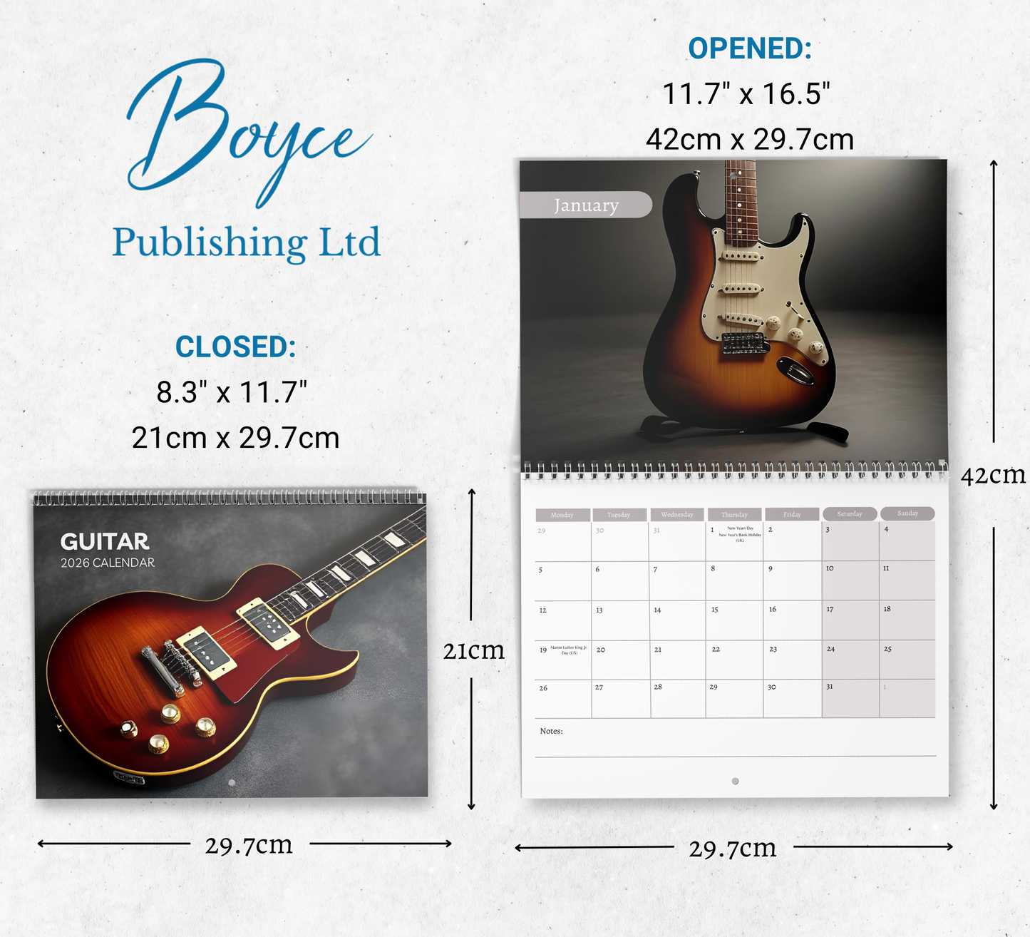Guitar Calendar 2026