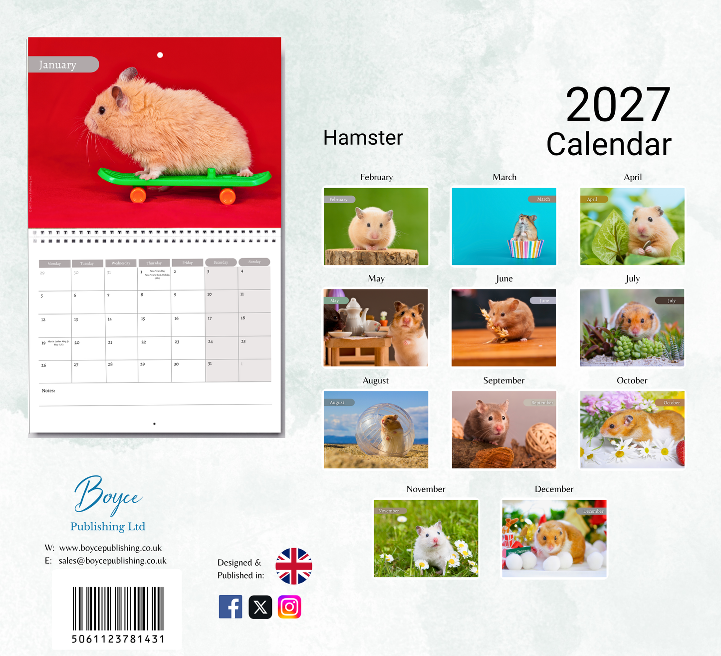 Hamster Calendar 2027