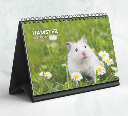Hamster Desk Calendar 2027-2028