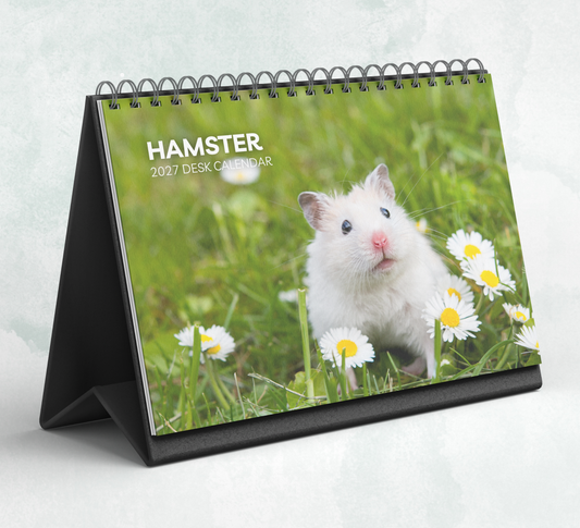Hamster Desk Calendar 2027-2028