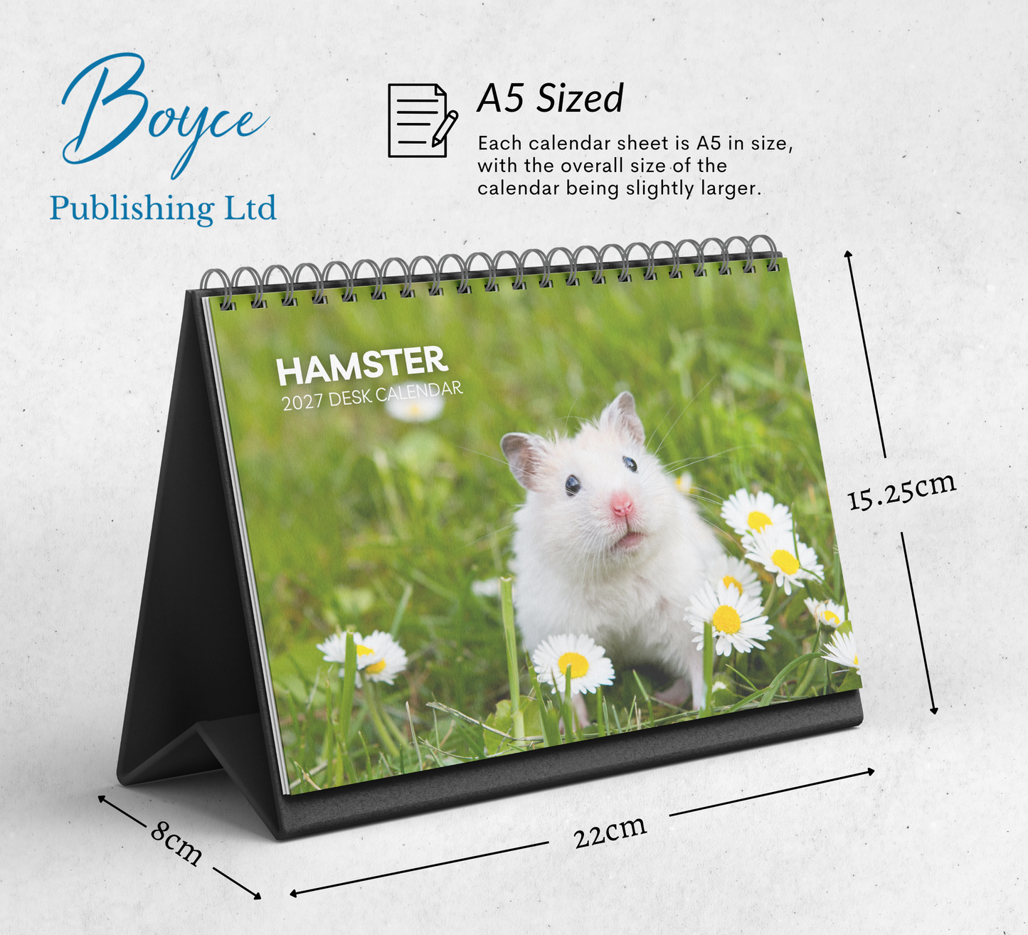 Hamster Desk Calendar 2027-2028