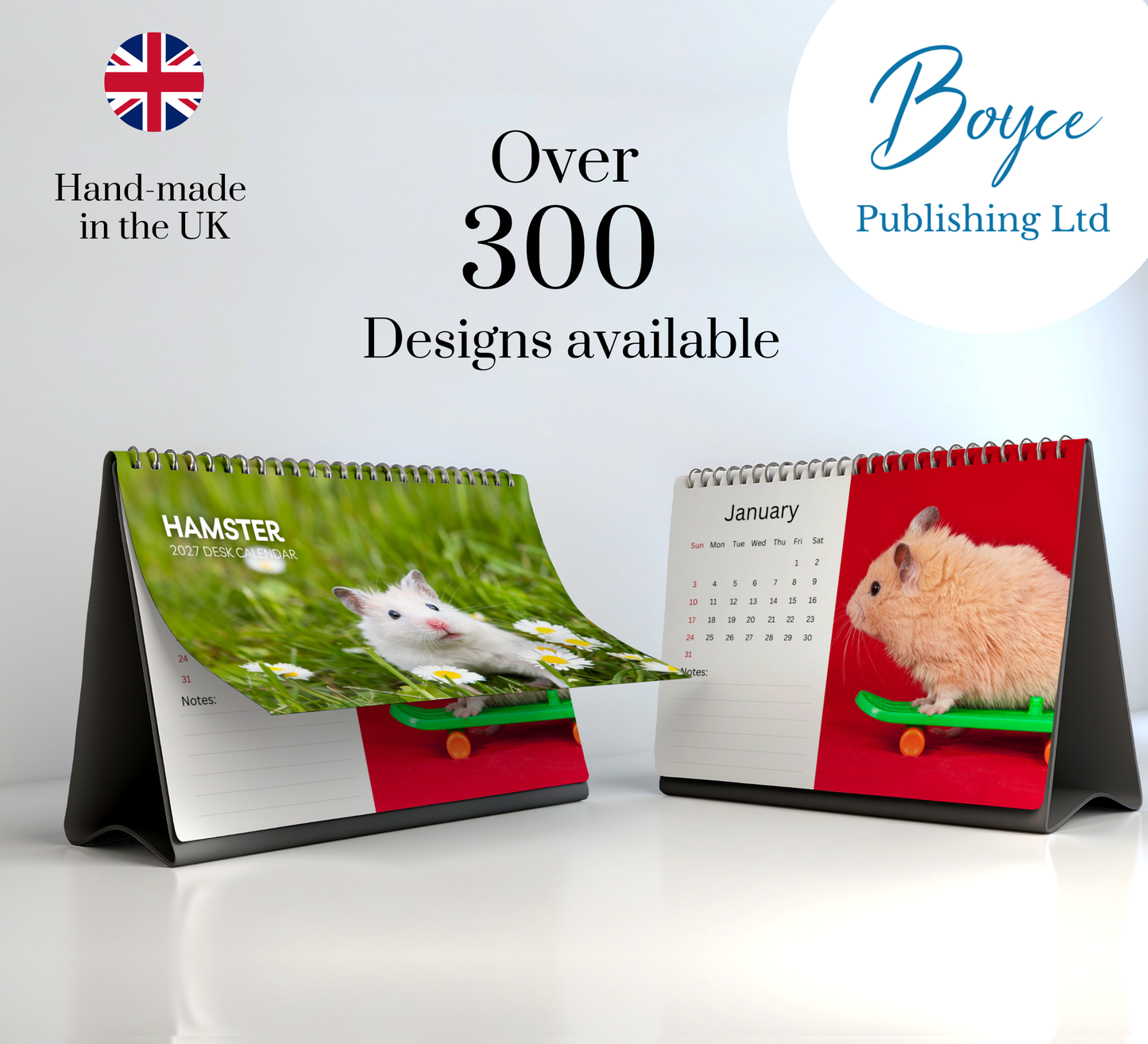 Hamster Desk Calendar 2027-2028