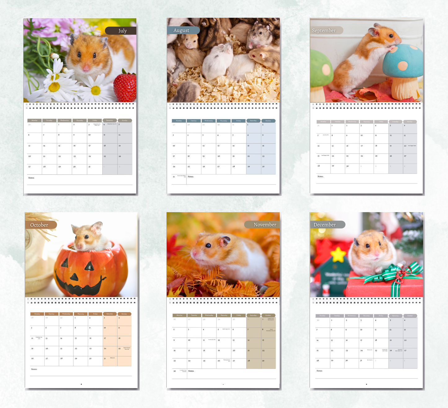 Hamster Calendar 2026