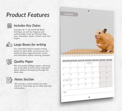 Hamster Calendar 2026