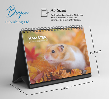 Hamster Desk Calendar 2026-2027