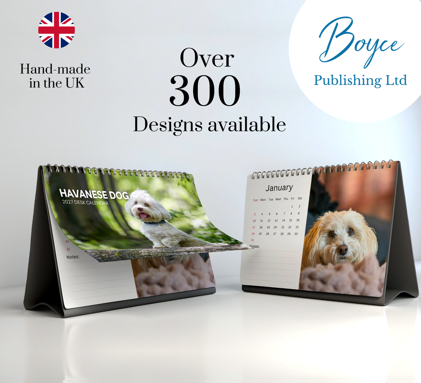 Havanese Dog Desk Calendar 2027-2028
