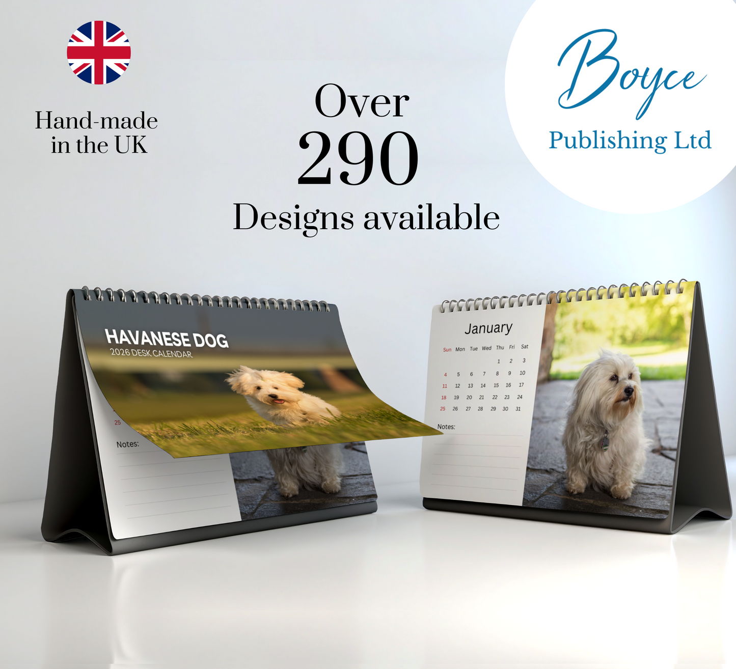 Havanese Dog Desk Calendar 2026-2027