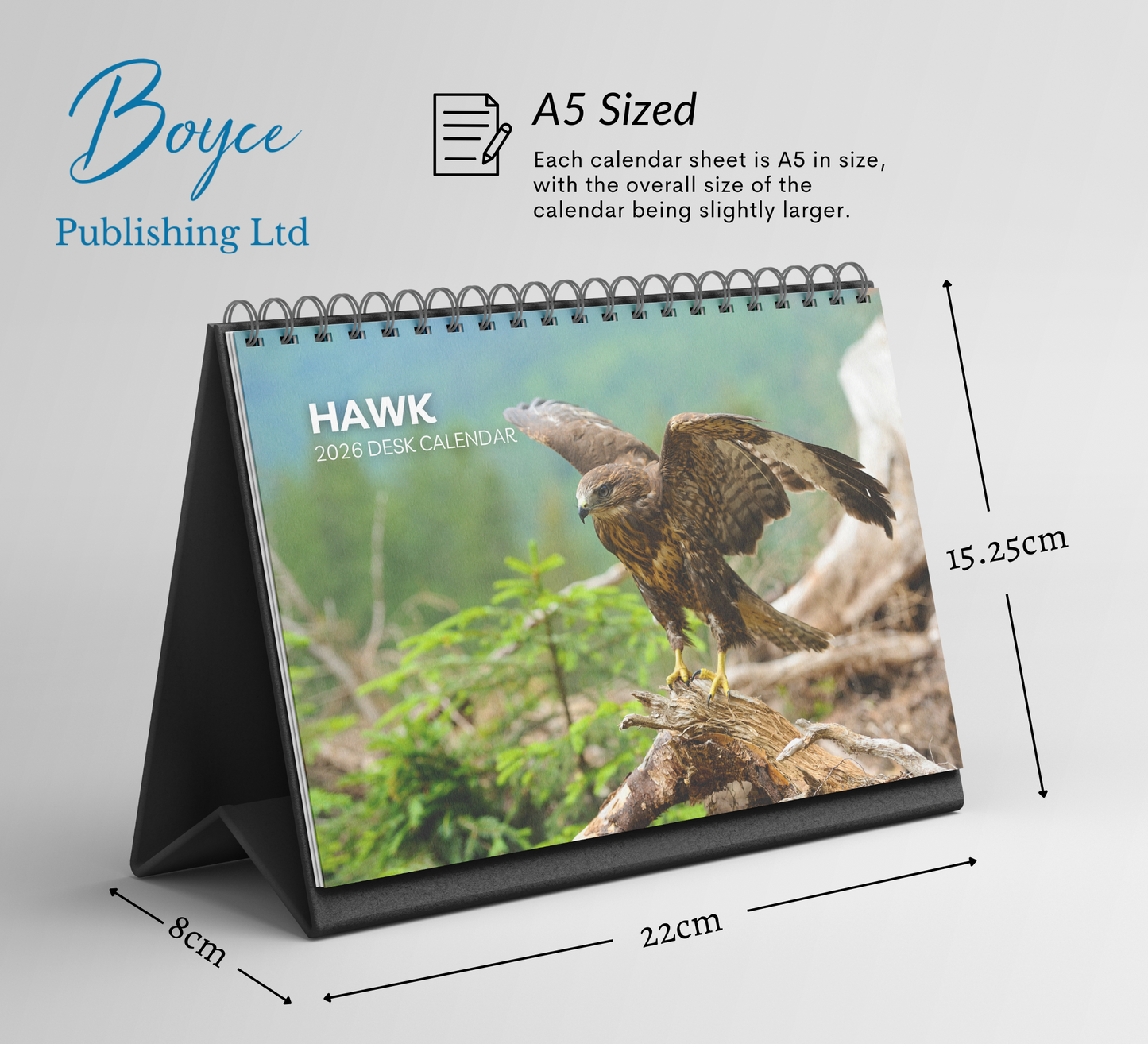 Hawk Desk Calendar 2026-2027