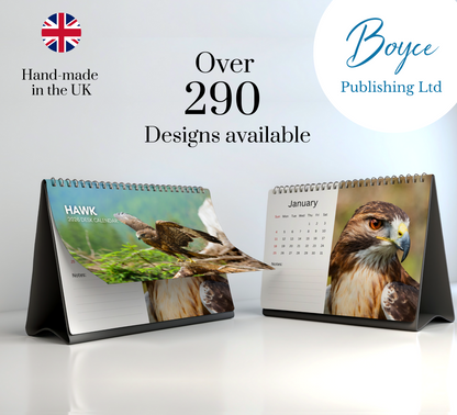Hawk Desk Calendar 2026-2027
