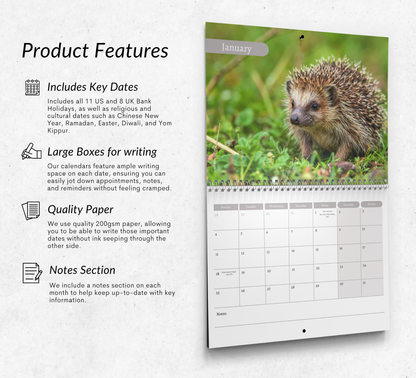 Hedgehog Calendar 2027