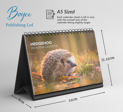 Hedgehog Desk Calendar 2026-2027