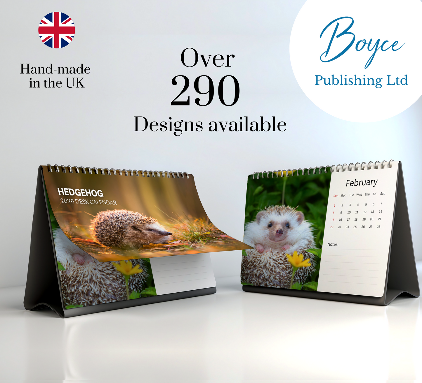 Hedgehog Desk Calendar 2026-2027
