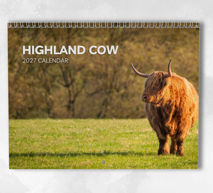Highland Cow Calendar 2027