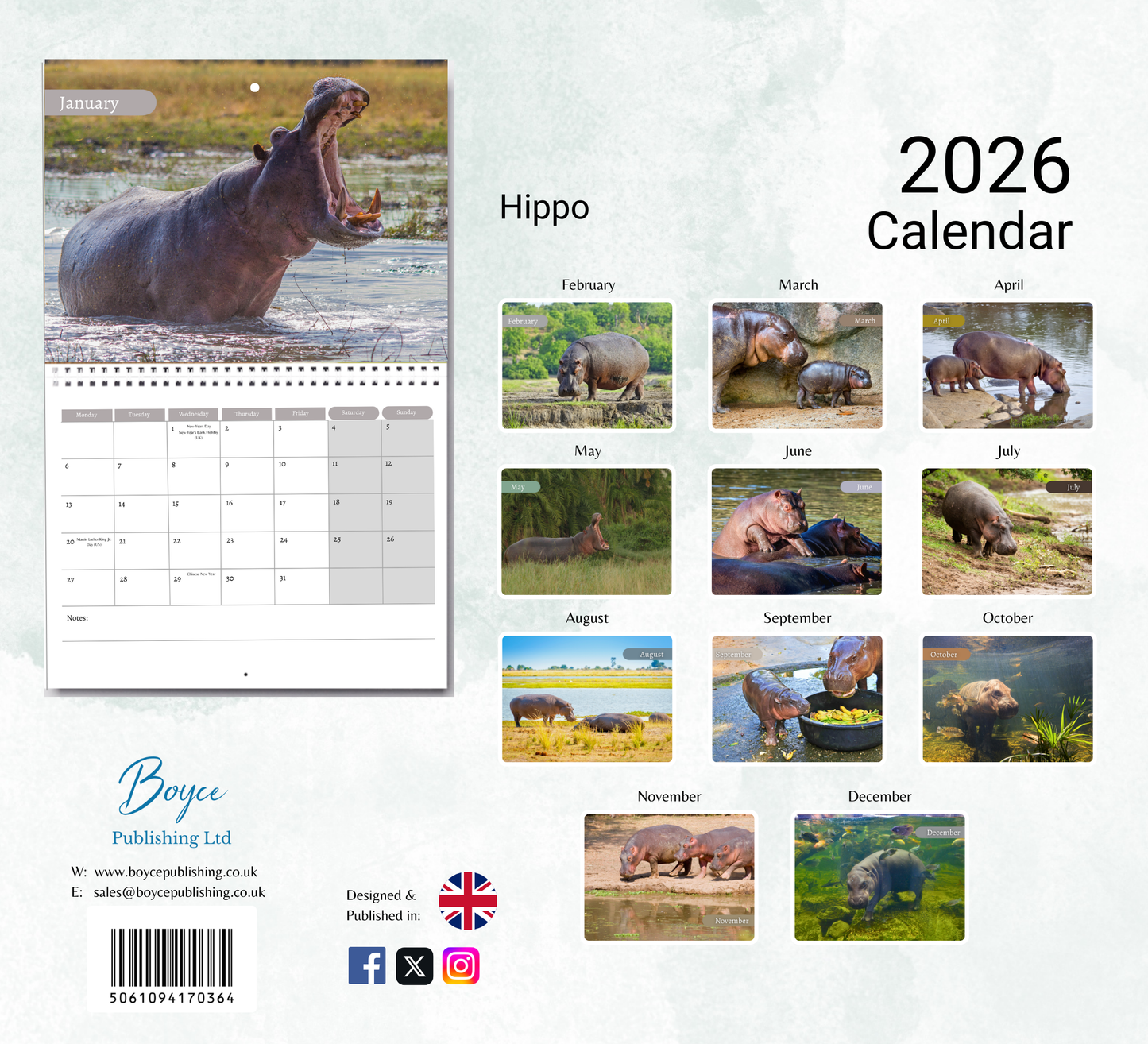 Hippo Calendar 2026