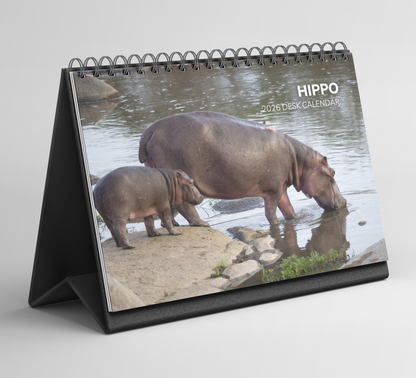 Hippo Desk Calendar 2026-2027