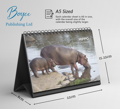 Hippo Desk Calendar 2026-2027