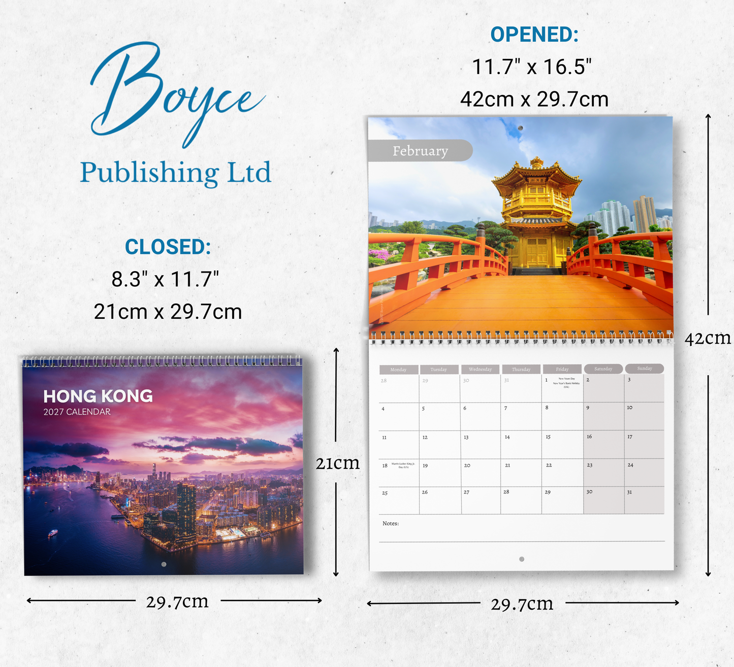 Hong Kong Calendar 2027