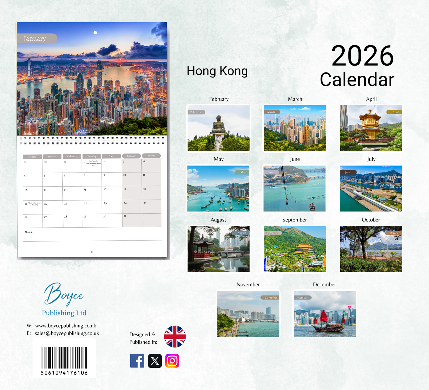 Hong Kong Calendar 2026
