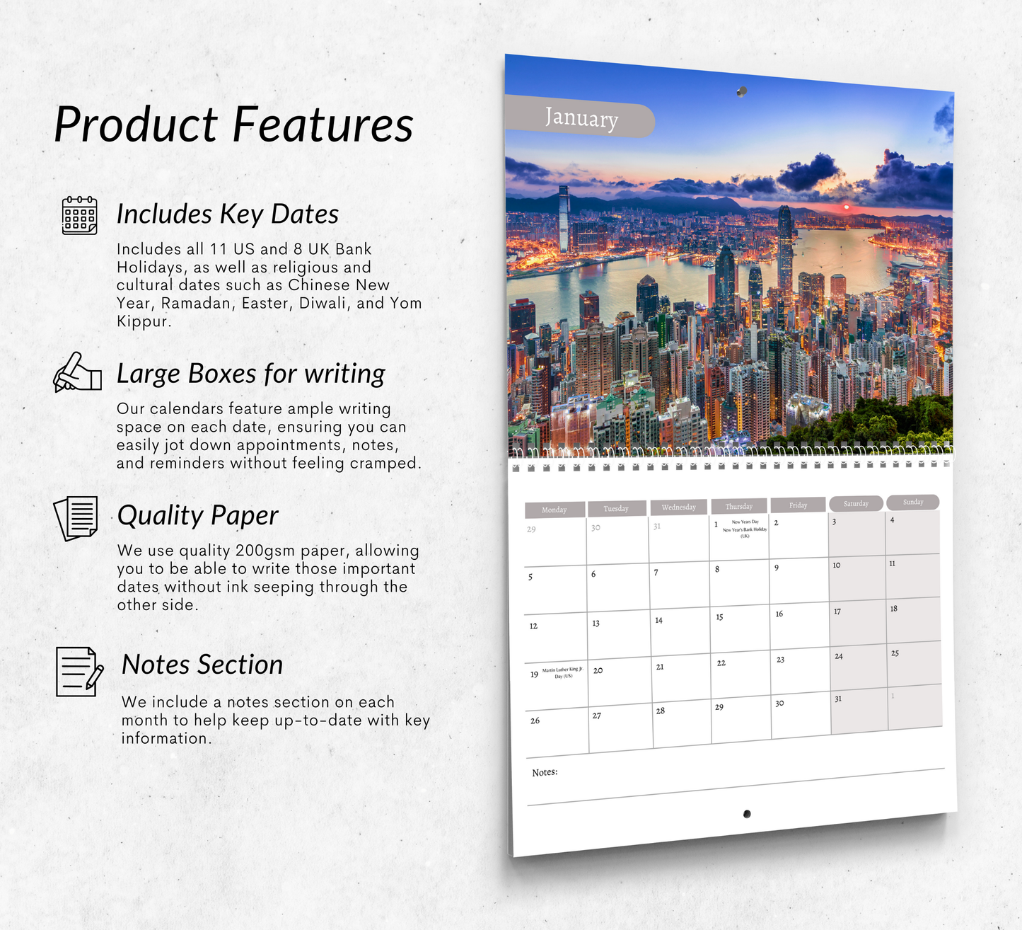 Hong Kong Calendar 2026