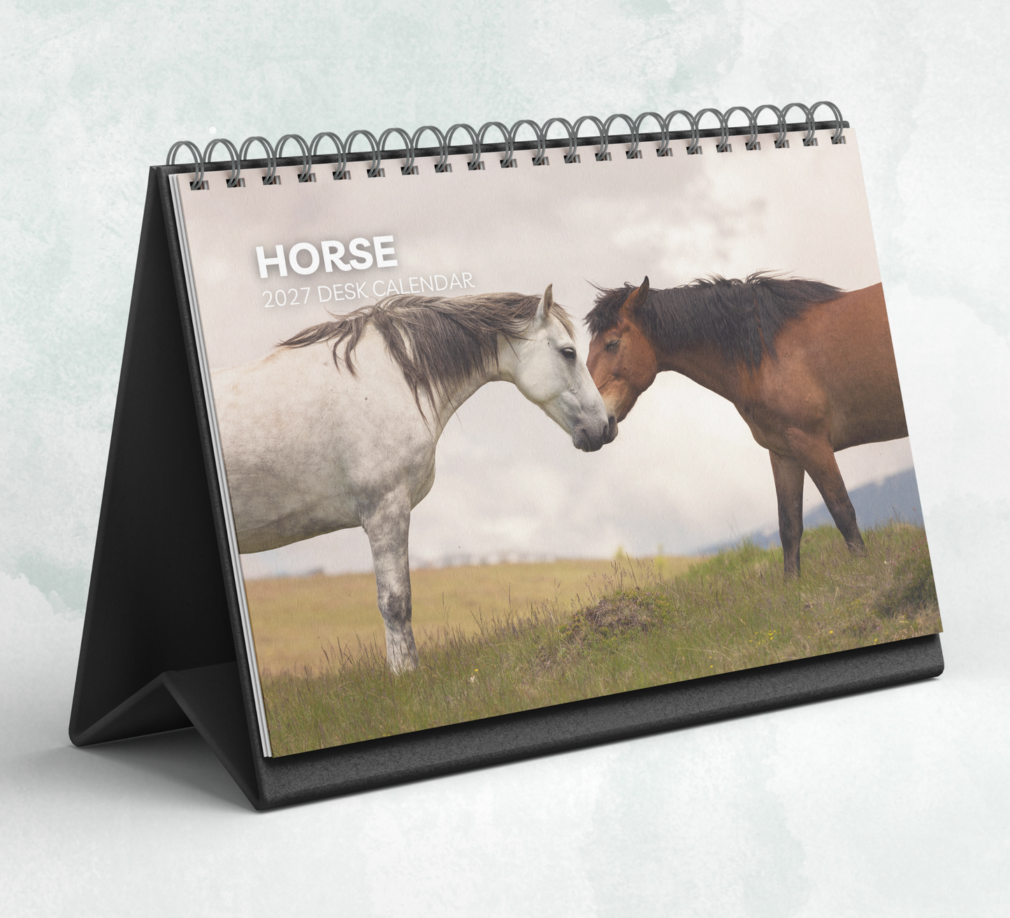 Horse Desk Calendar 2027-2028