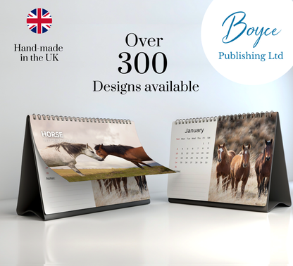Horse Desk Calendar 2027-2028