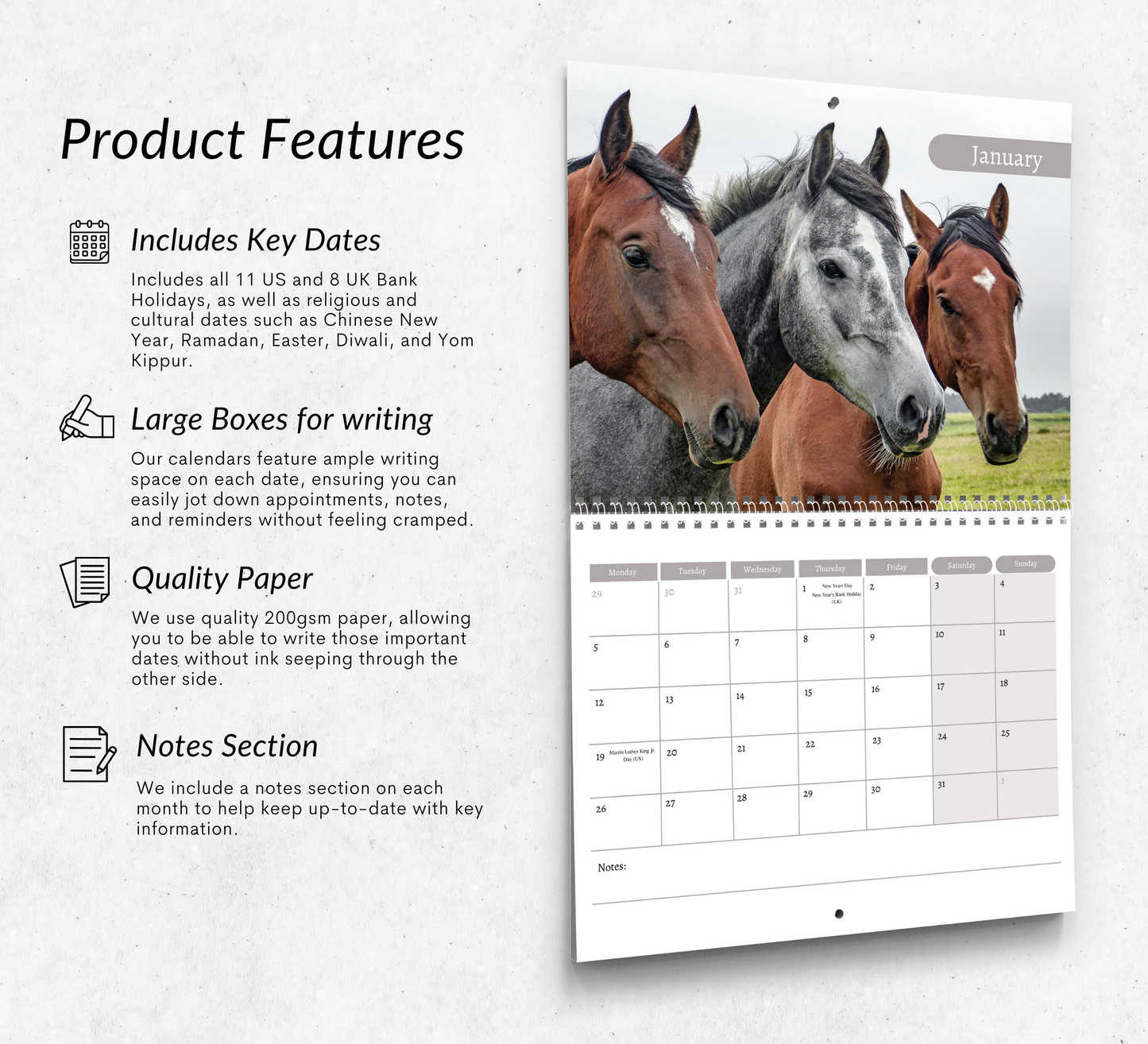 Horse Calendar 2026