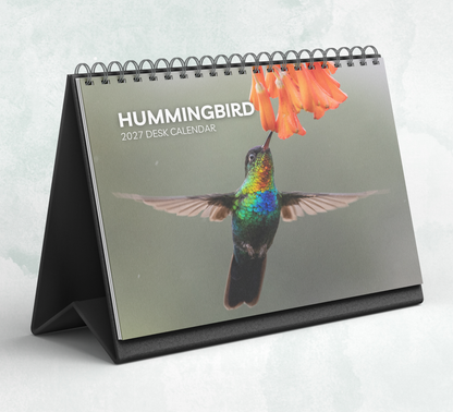 Hummingbird Desk Calendar 2027-2028