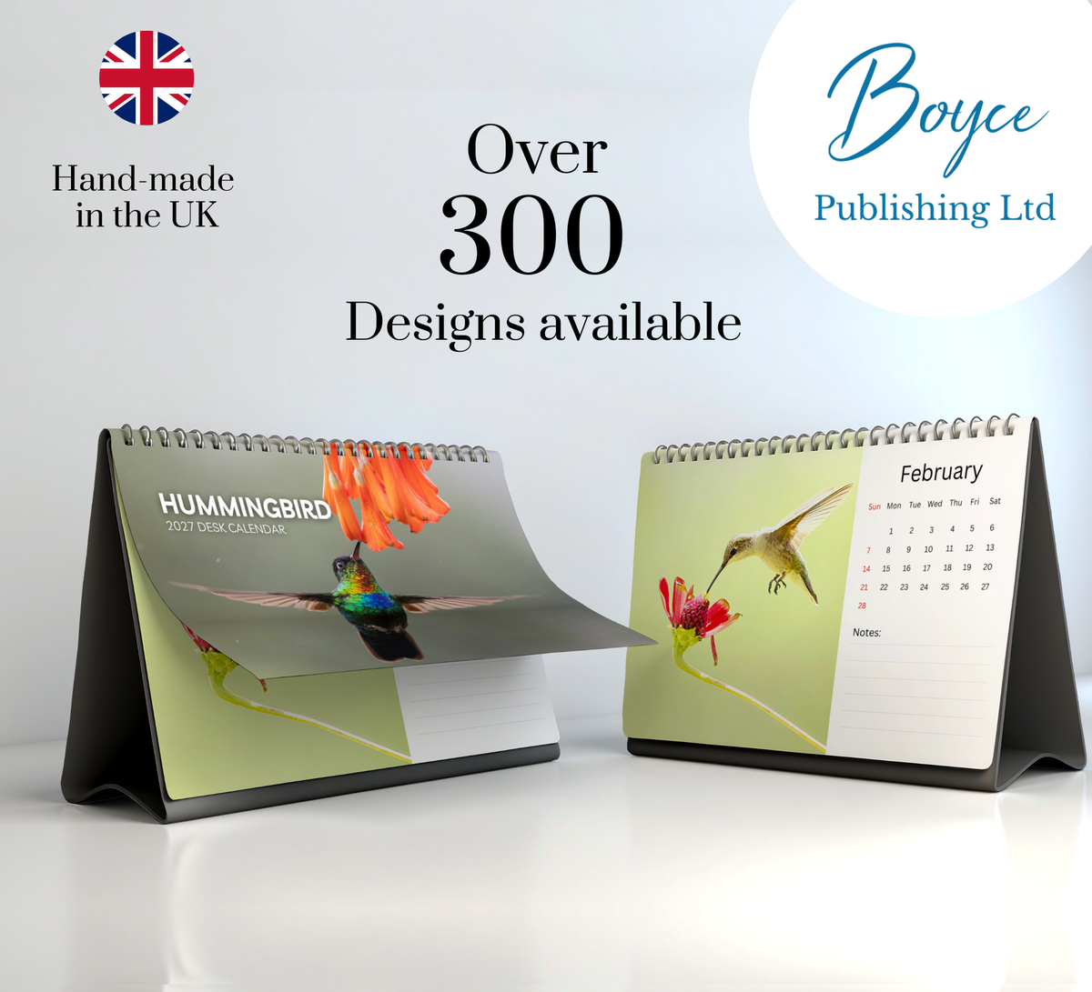 Hummingbird Desk Calendar 2027-2028
