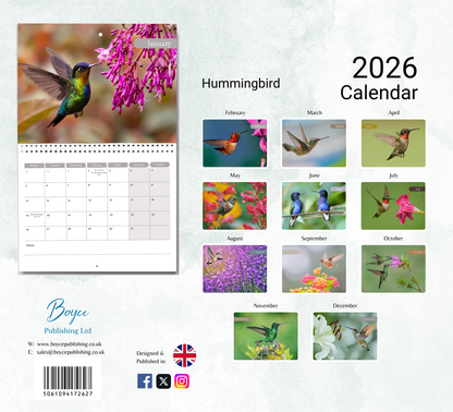 Hummingbird Calendar 2026