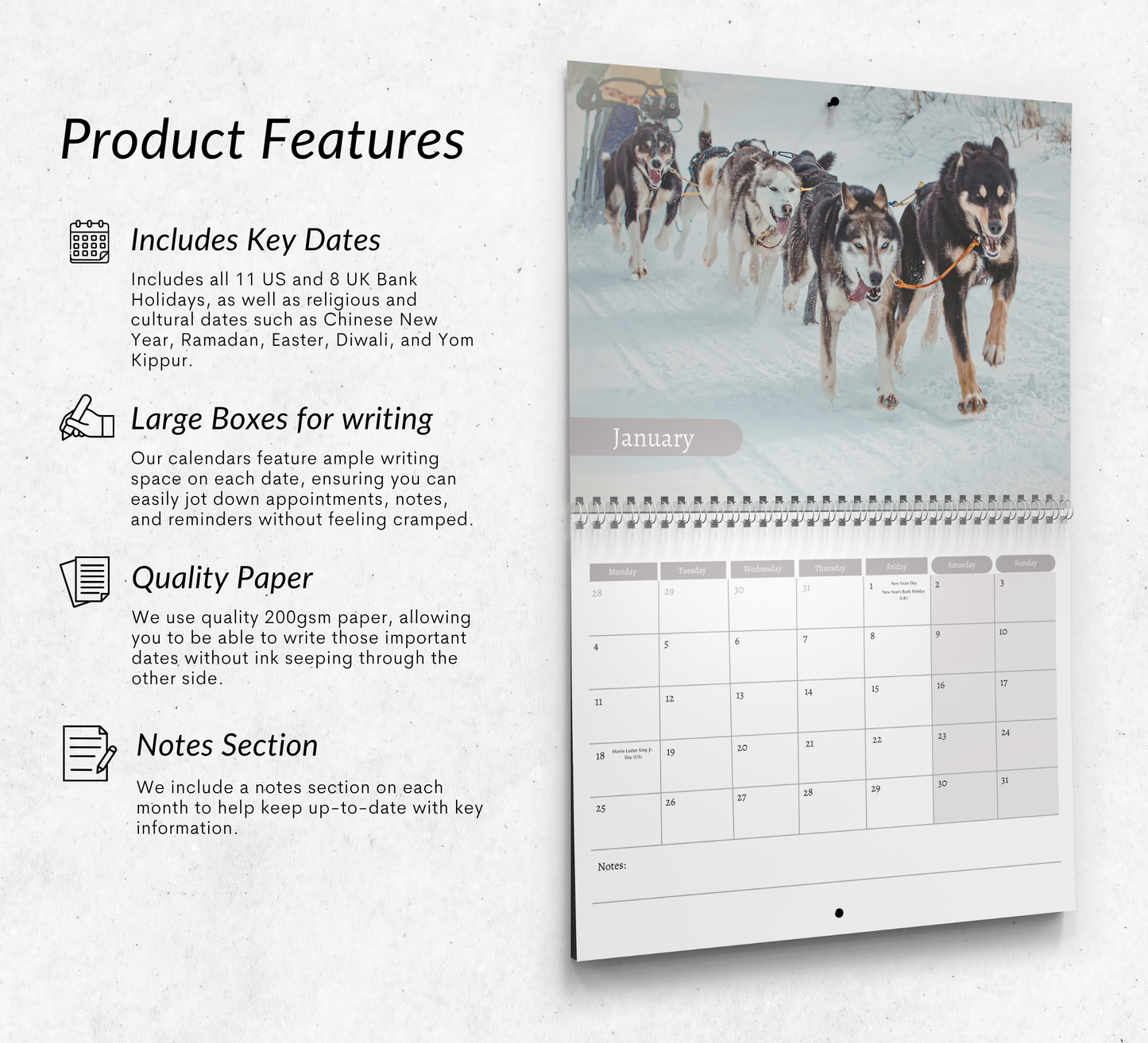 Husky Calendar 2027
