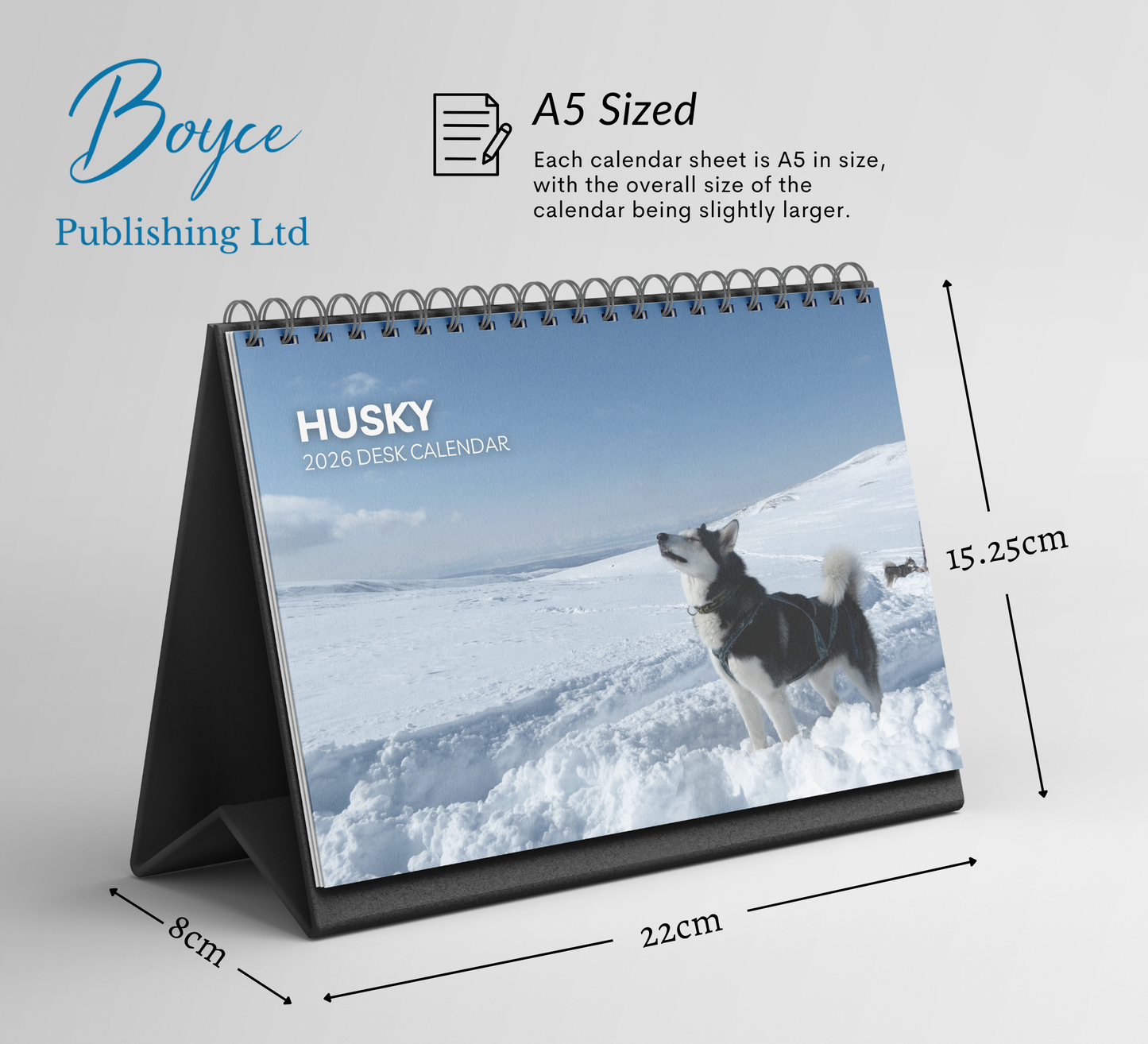 Husky Desk Calendar 2026-2027