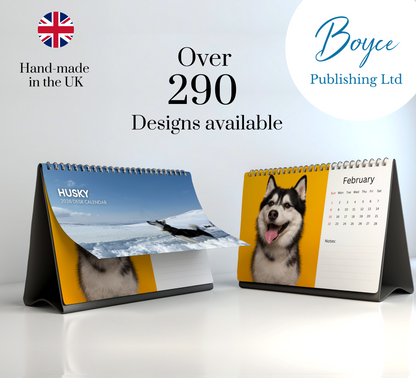 Husky Desk Calendar 2026-2027