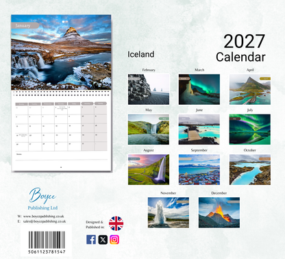 Iceland Calendar 2027