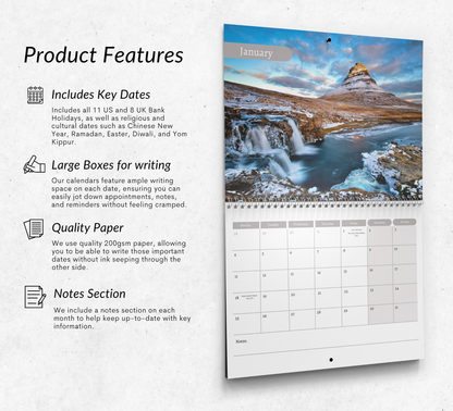 Iceland Calendar 2027