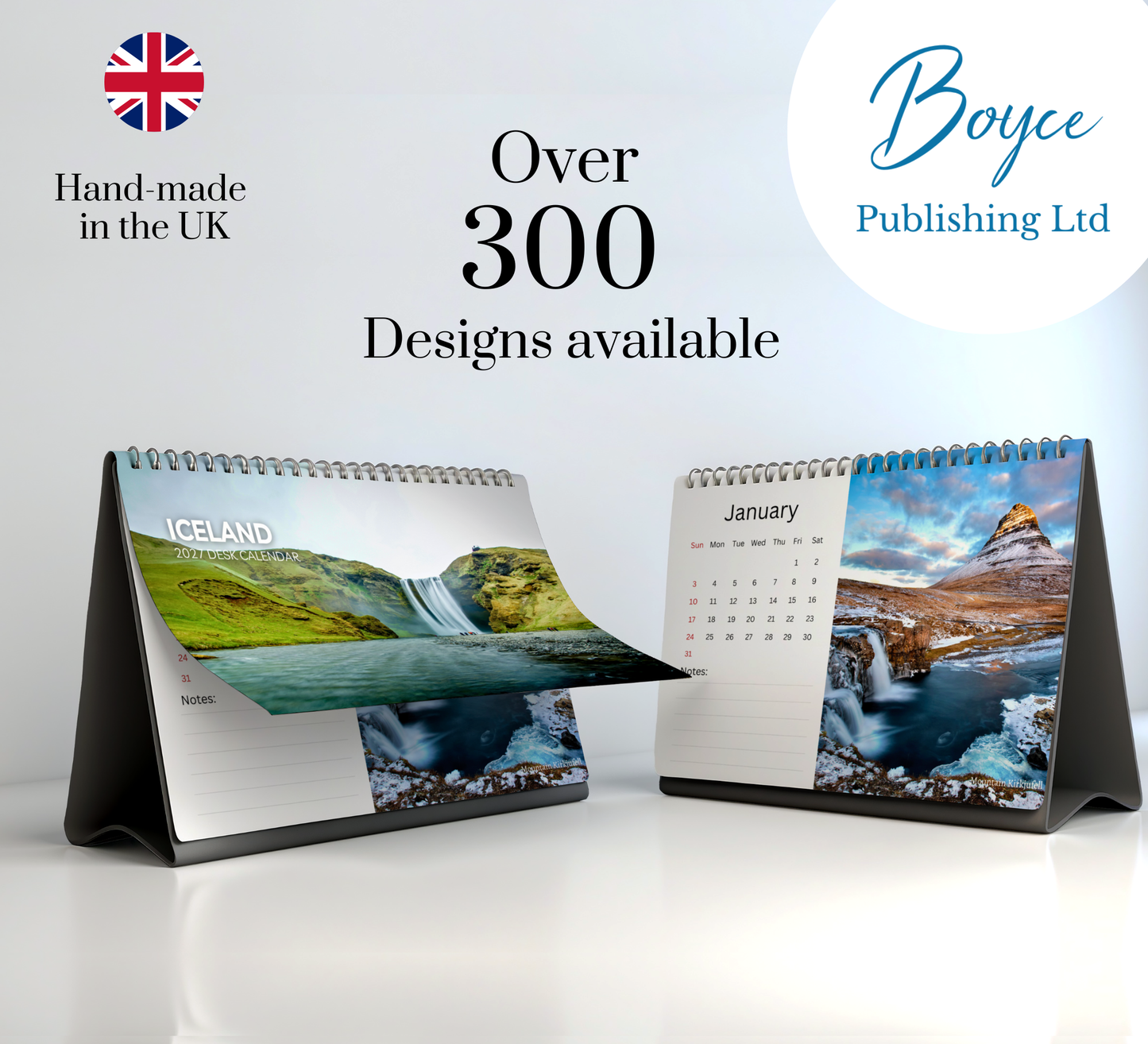 Iceland Desk Calendar 2027-2028