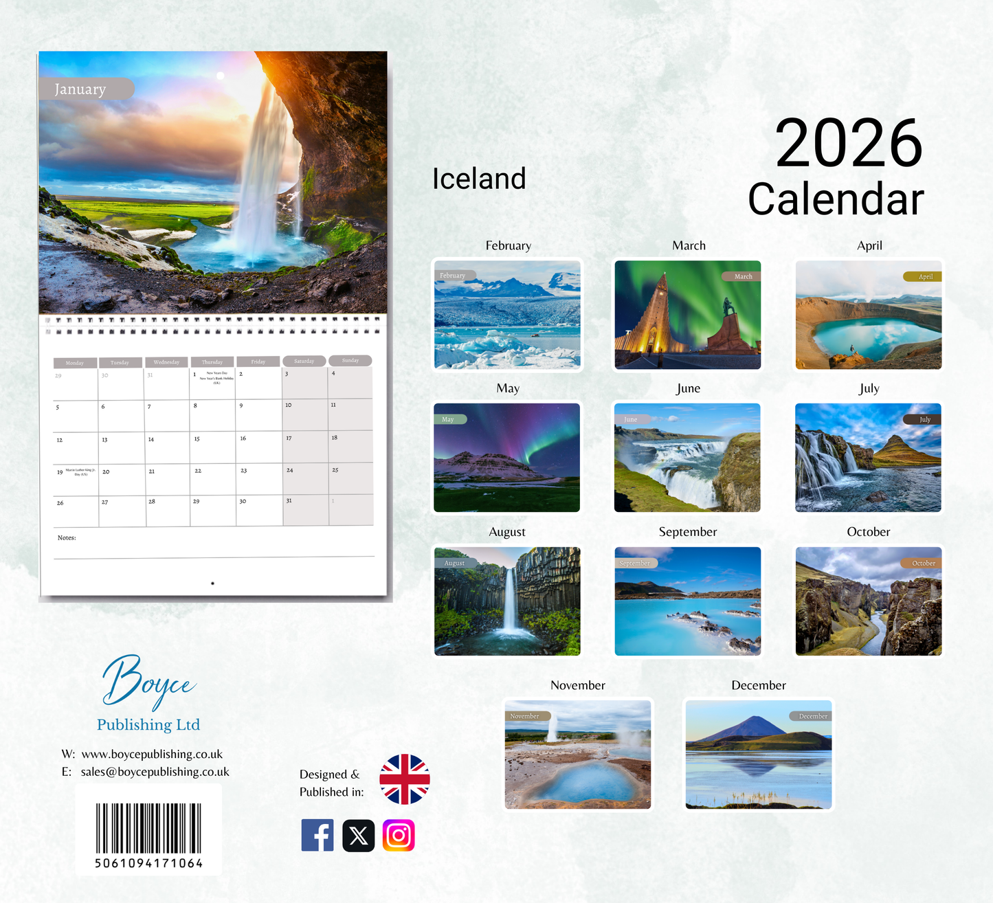Iceland Calendar 2026