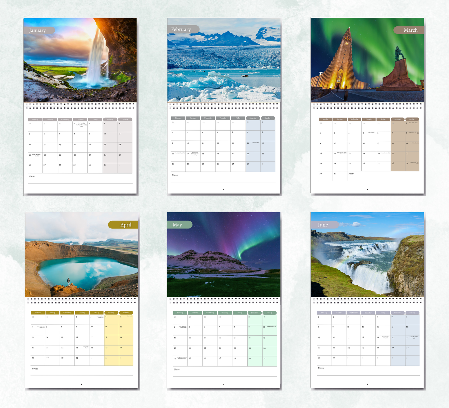 Iceland Calendar 2026