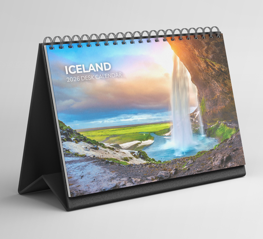 Iceland Desk Calendar 2026-2027