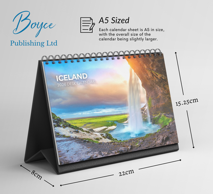 Iceland Desk Calendar 2026-2027