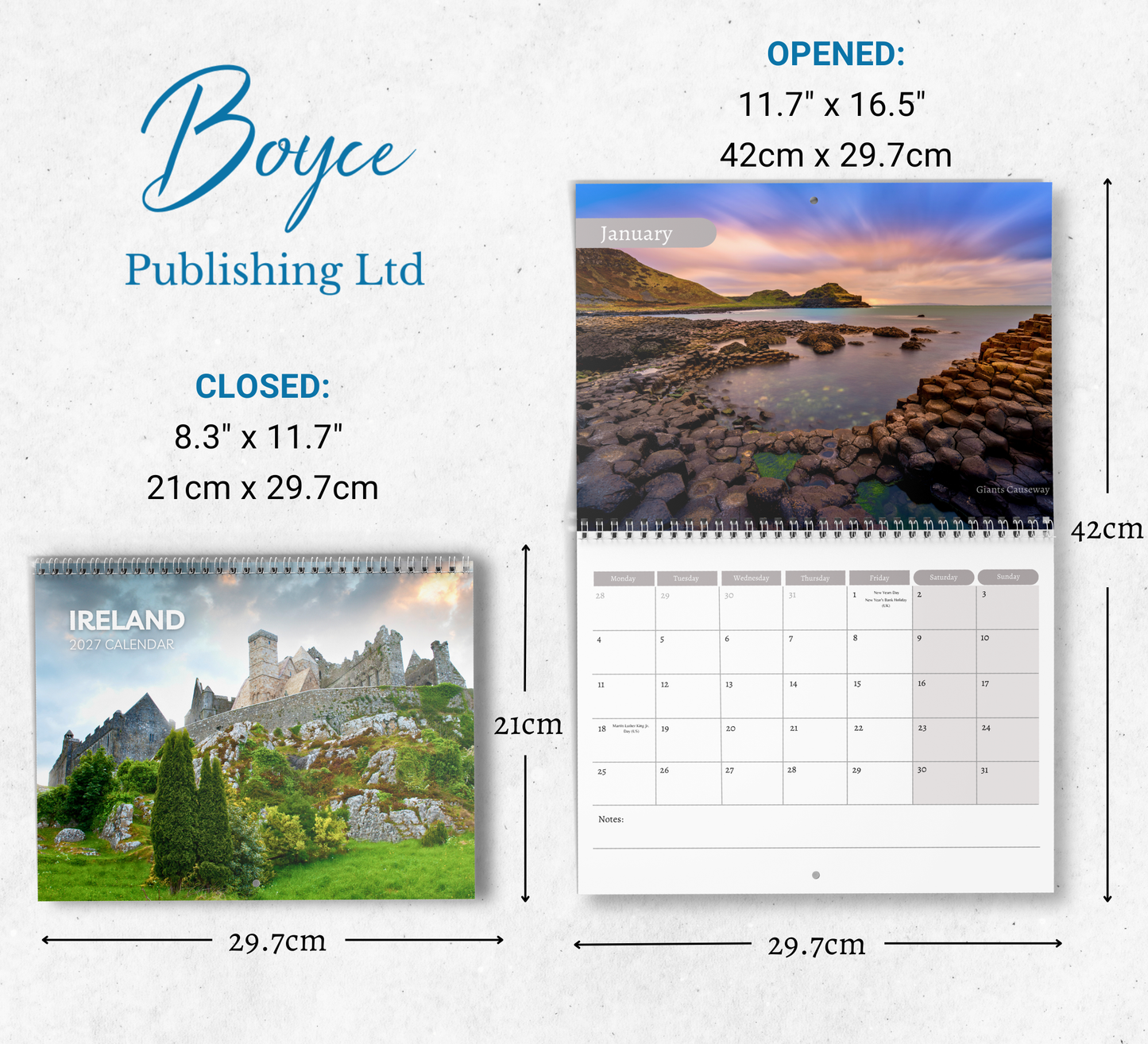 Ireland Calendar 2027