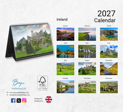 Ireland Desk Calendar 2027-2028