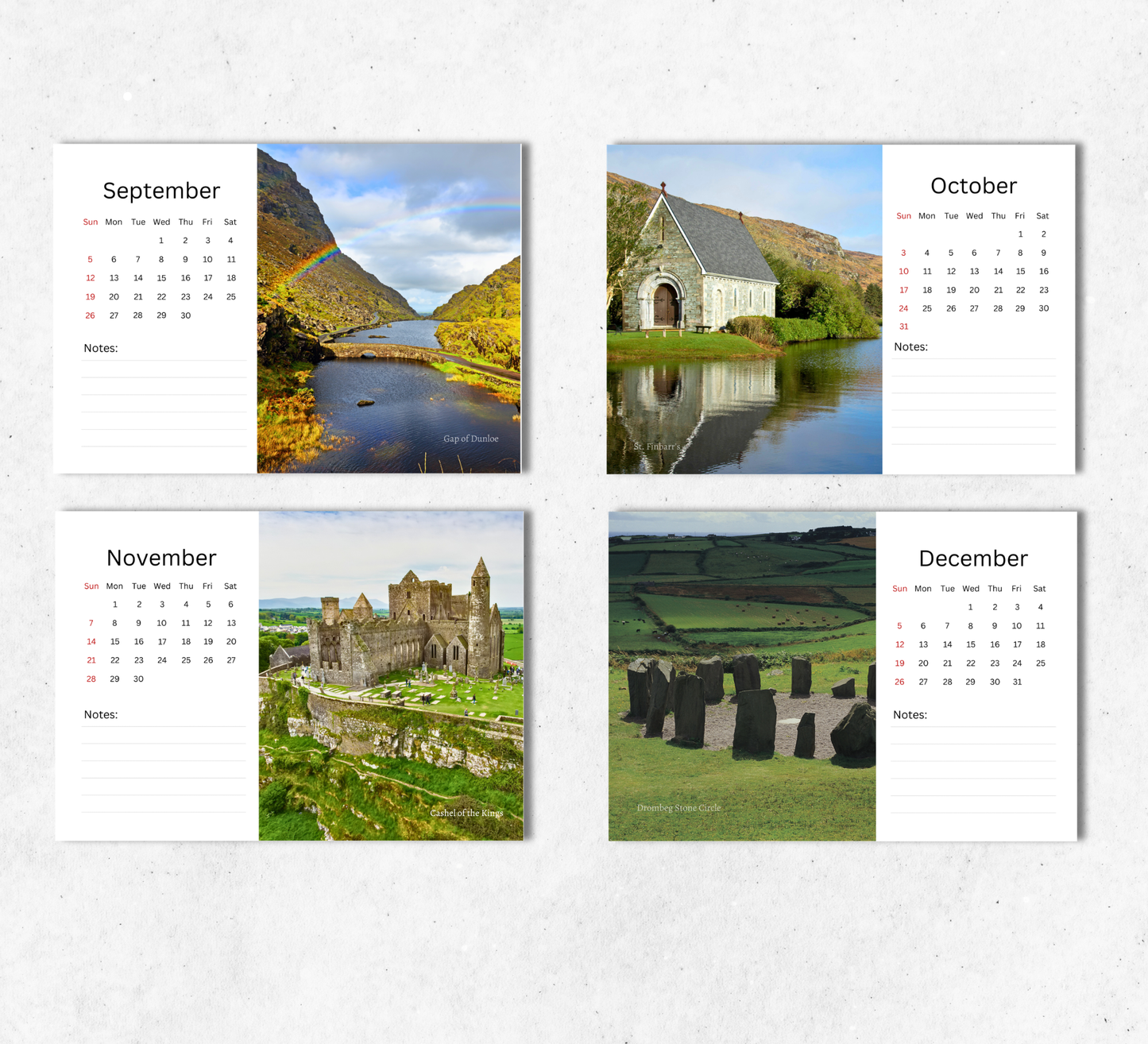 Ireland Desk Calendar 2027-2028