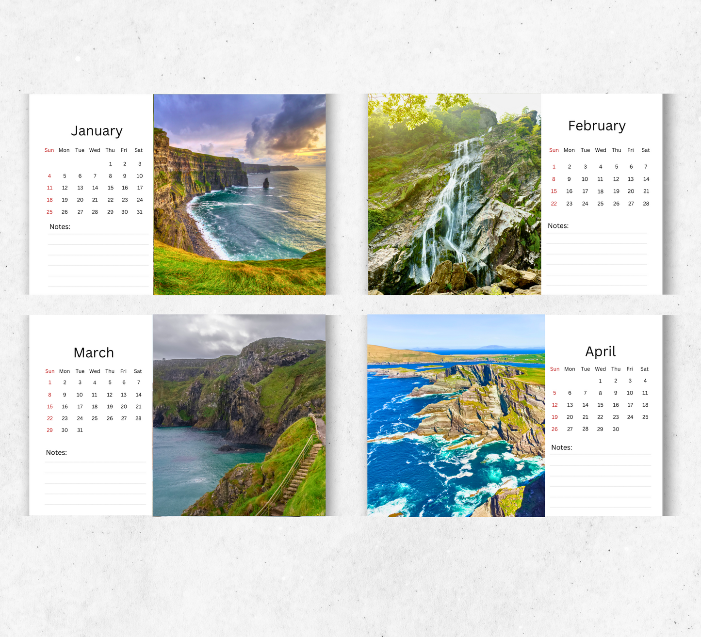 Ireland Desk Calendar 2026-2027