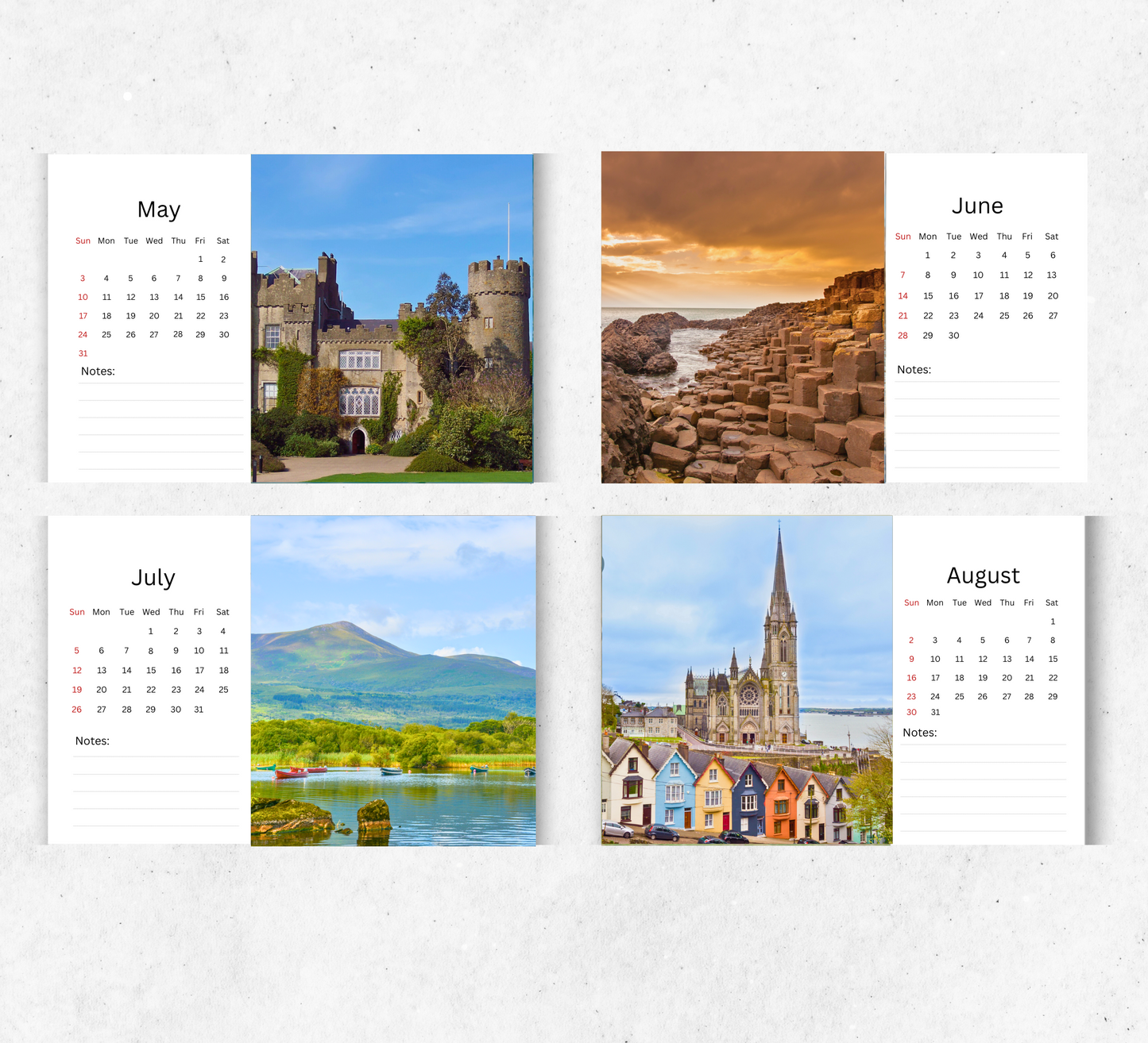 Ireland Desk Calendar 2026-2027