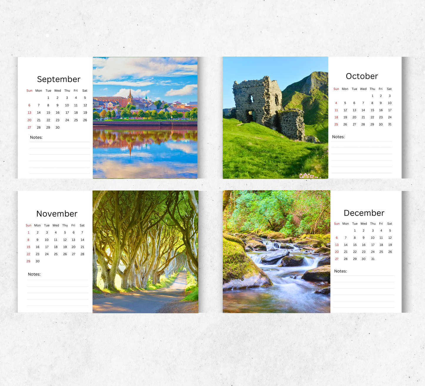 Ireland Desk Calendar 2026-2027