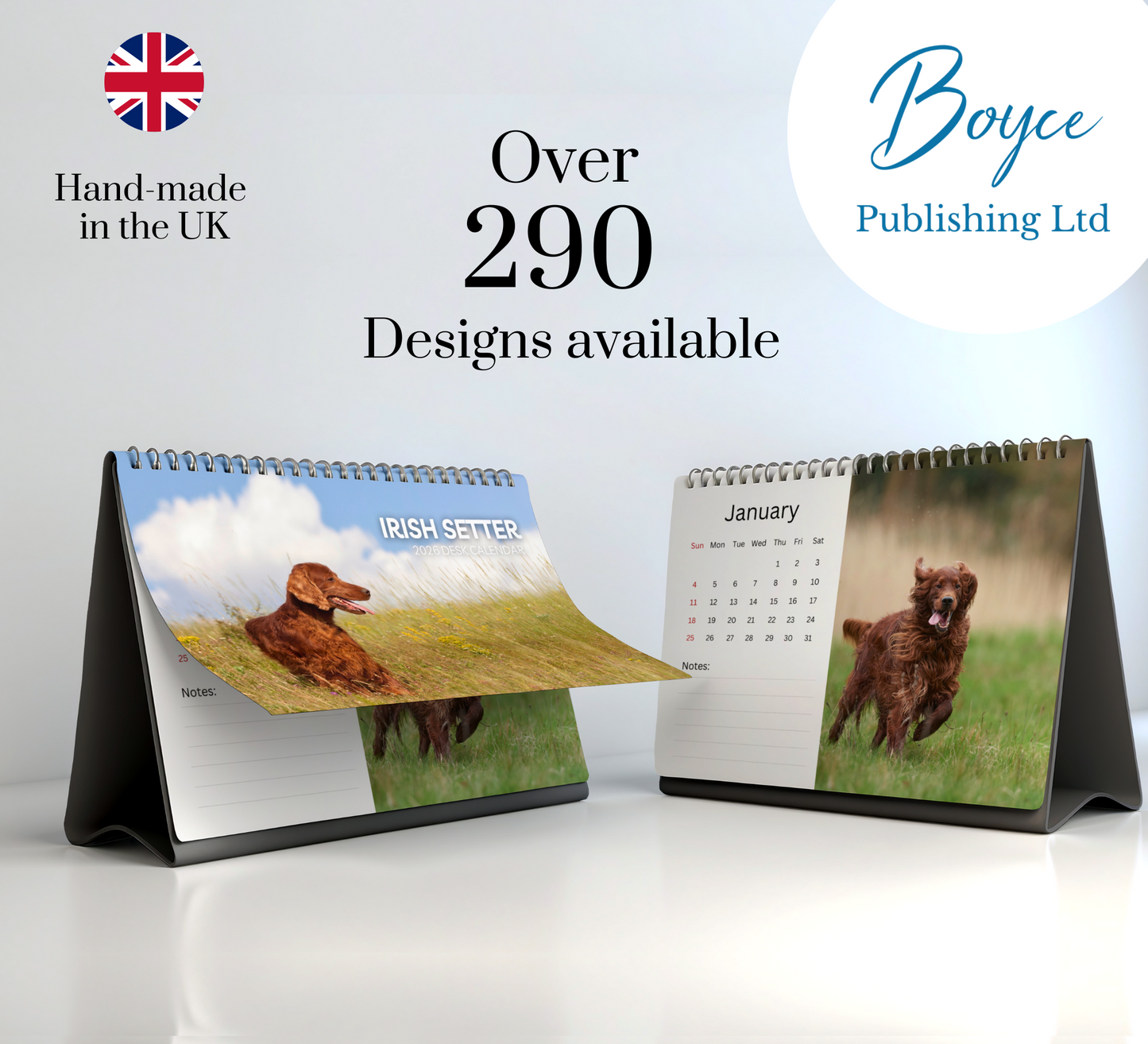 Irish Setter Desk Calendar 2026-2027