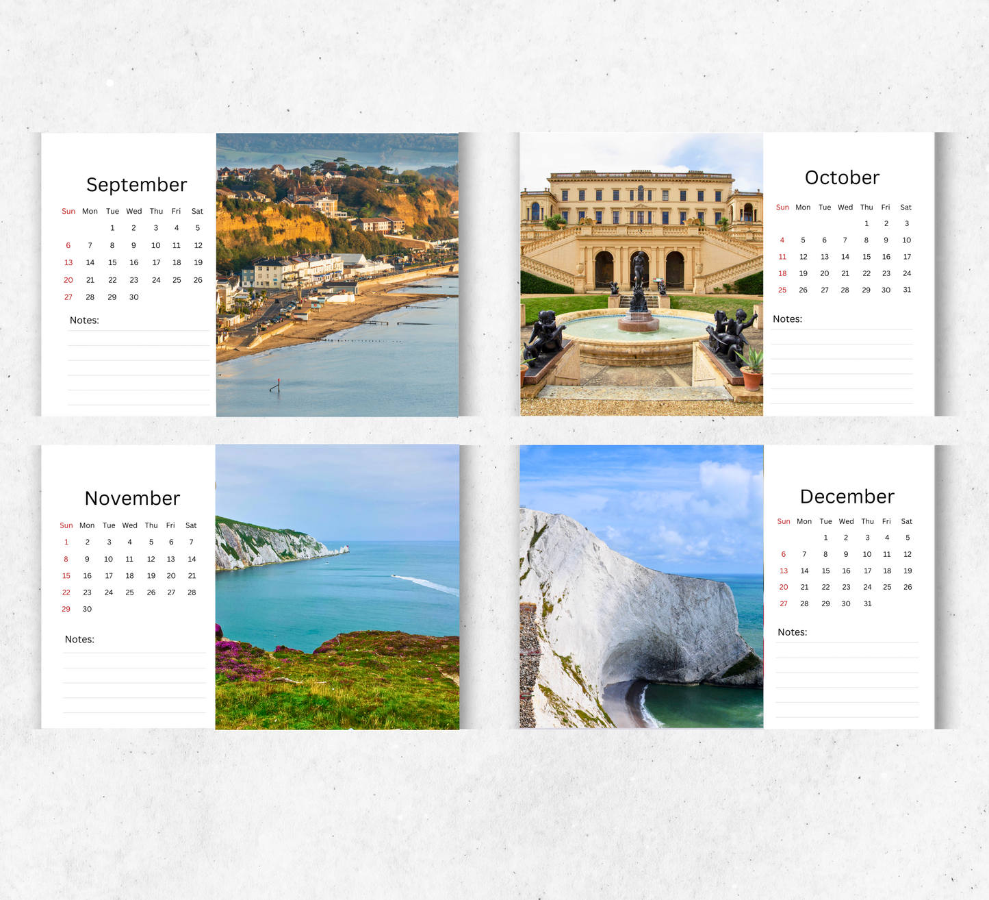 Isle of Wight Desk Calendar 2026-2027