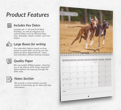 Italian Greyhound Calendar 2027