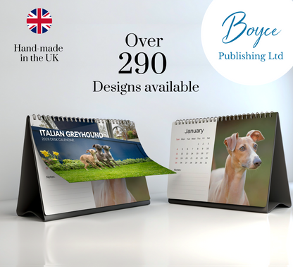Italian Greyhound Desk Calendar 2026-2027